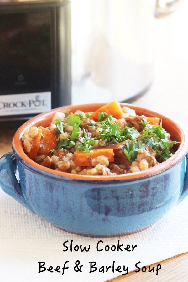 Slow Cooker Beef and Barley Soup